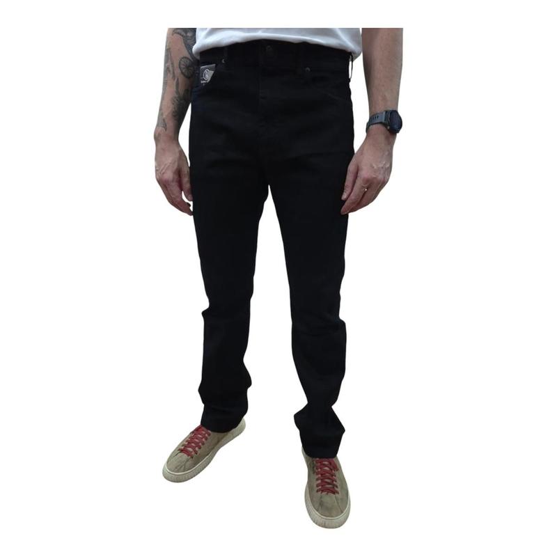 Calça Jeans Masculina Vilejack Modelagem Reta Cor Preta Brim