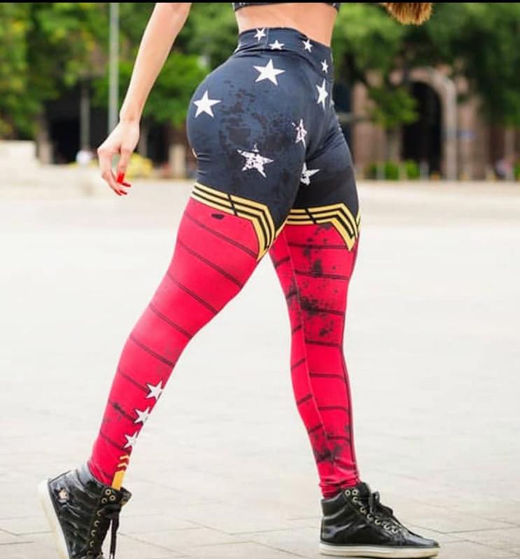 calça legging mulher maravilha