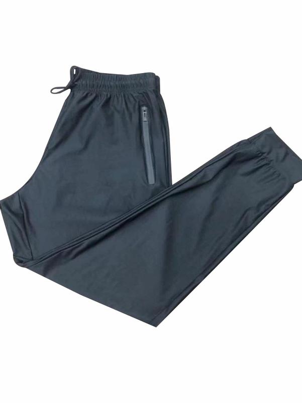 Calca Tactel Masculina Preto Com Bolso Ziper Calça Feminina
