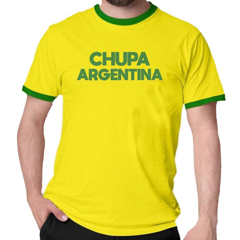 Camiseta eu amo brasil verde e amarelo copa futebol - Mago das