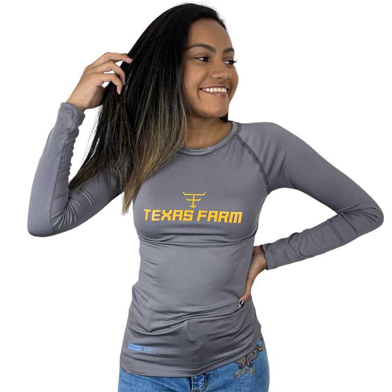 Camiseta Feminina Com Proteção UV Emlovm - FPS 50+ Capuz E Manga Longa