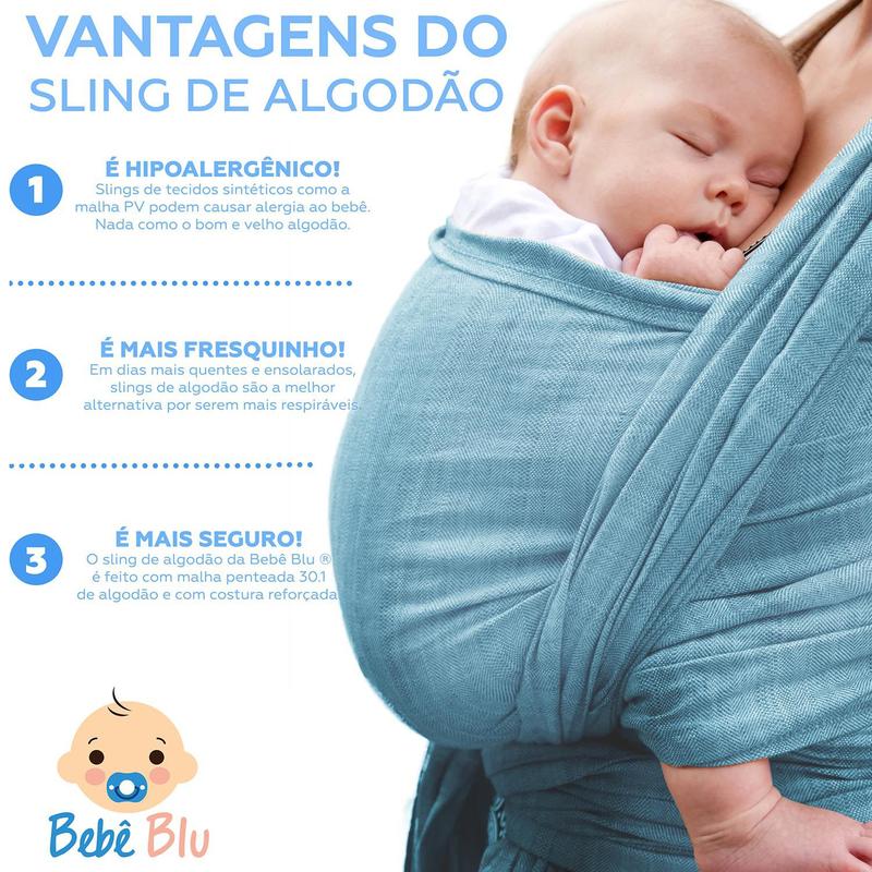 Wrap Sling Carregador De Bebê 100% Algodão