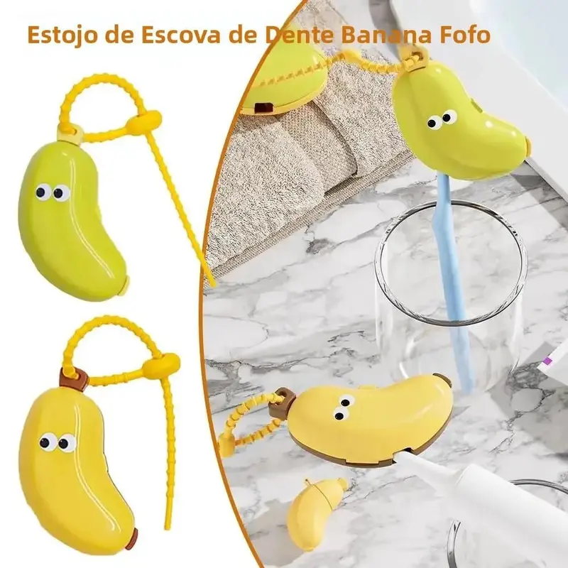 Capa De Escova De Dente Port&aacute;til Em Forma De Banana Com Armazenamento Para  Pasta De Dente Estojo De - others - Porta Escova de Dente - Magazine Luiza