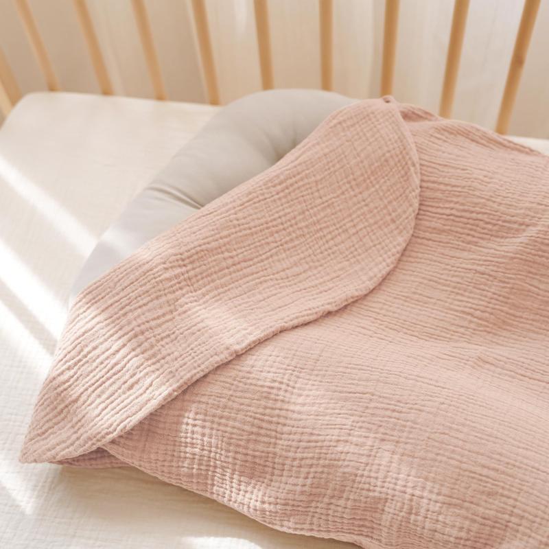 Conjunto Com 2 Capas Para Espreguiçadeira De Musselina - 100% Algodão, Super Macias E Respiráveis Para Bebês - Estampa Floral Rosa