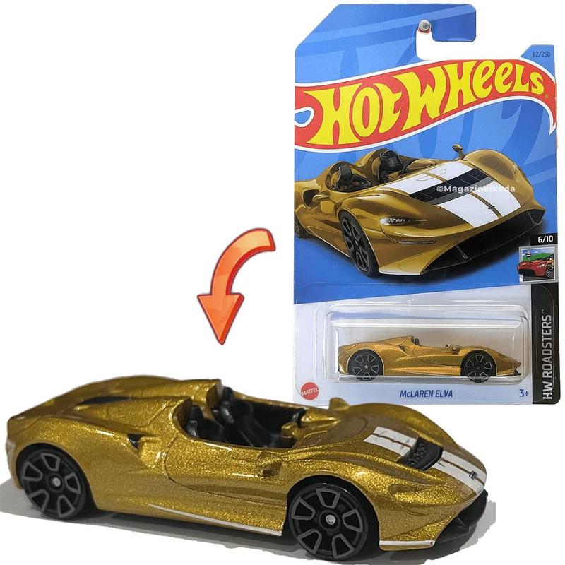 1:64 Scale Die Cast Hot Wheels McLaren Elva Gold Edition