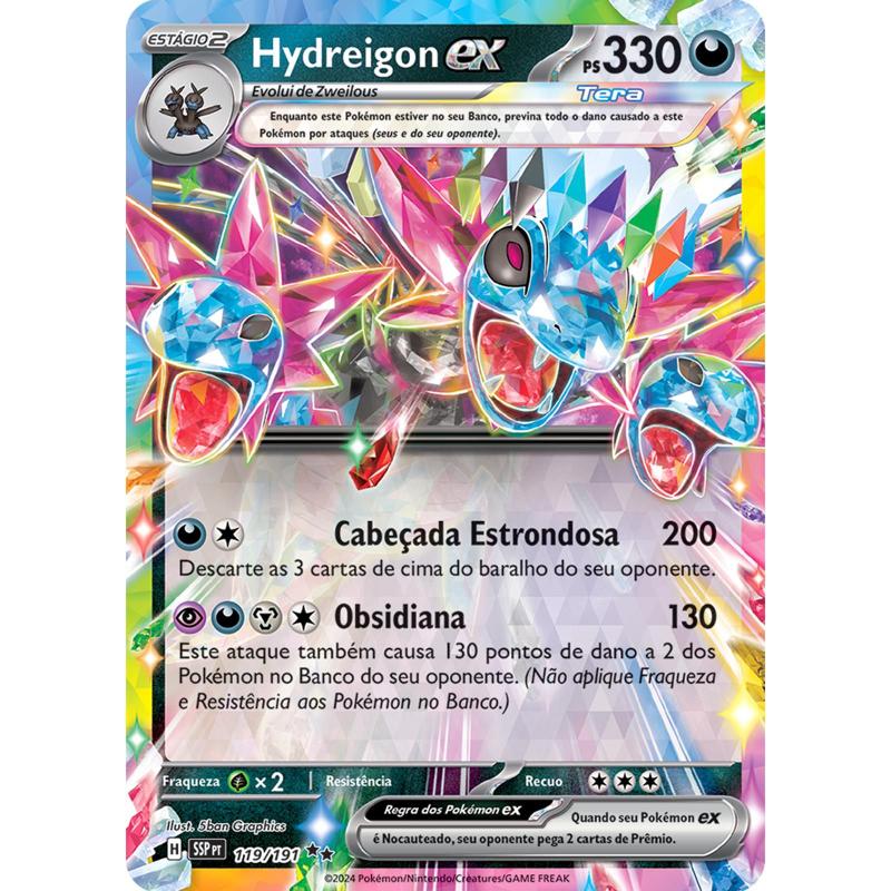 119 191 pokemon card Hydreigon EX - 119/191 - Double Rare - SV08: Surging Sparks - Pokemon TCG