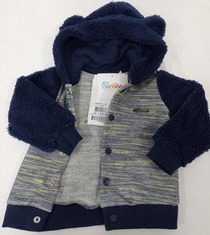 Casaco Jaqueta Peluciado Bebê Menino Paraiso Inverno 14741