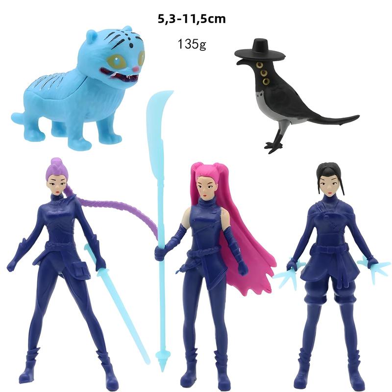 Set De Figuras Huntrix KPOP 12 Piezas – Figuras De Colección De Mira, Rumi, Zoey Y Saja Boys En PVC, Regalo Original Para Fans De K-Pop