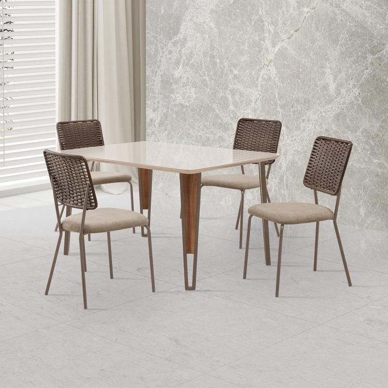 Conjunto De Mesa E Cadeira Aco | Casas Bahia