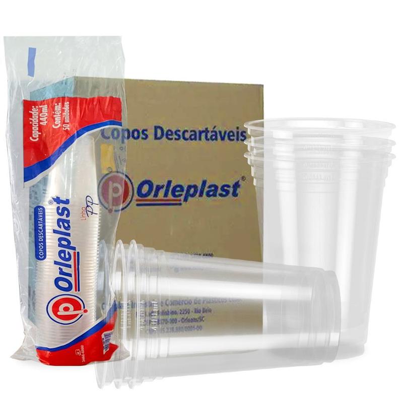 COPO PP TR ORLEPLAST 440ml C/ 1000 20X50 (LISO)