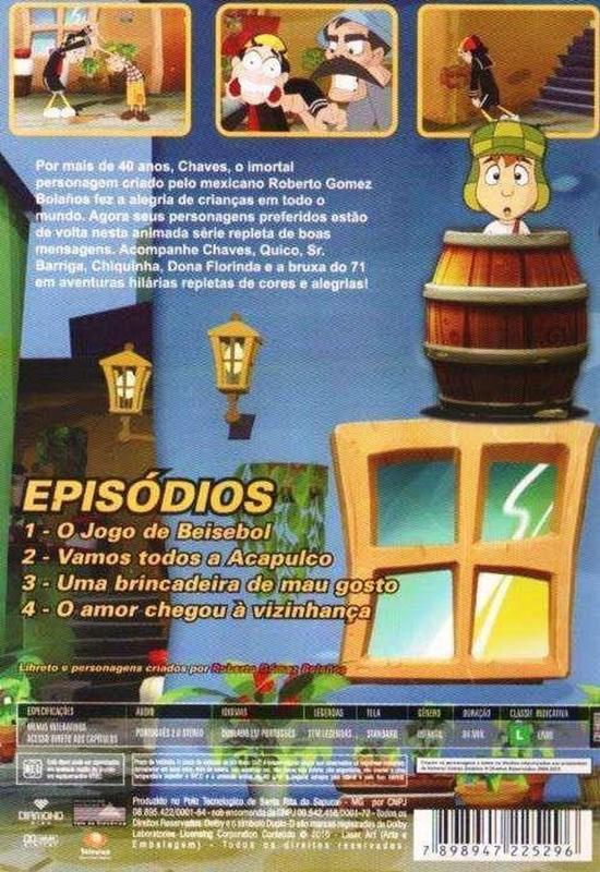 DVD Chaves em Desenho Animado Vol. 3 - Lacrado