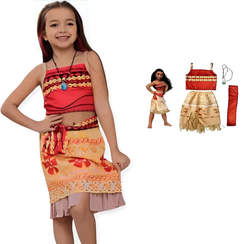 Roupa Moana Infantil Disney Meninas Festas Carnaval - R$ 149,99