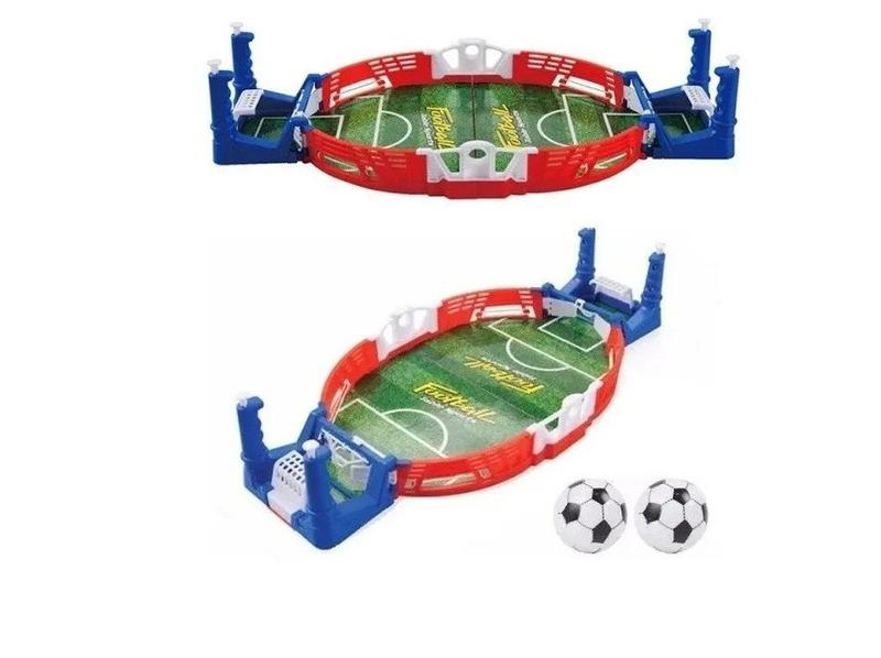 MESA FUTEBOL DE BOTAO EM MDF COMPLETA 62X44CM CAMPO DEDOBOL PETELECO  BRINQUEDO PORTATIL