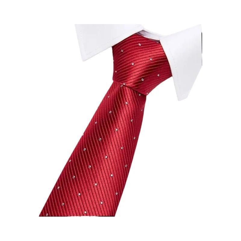 Gravata Masculina Secdtie Vermelha - Houndstooth Business Casual - 145cm