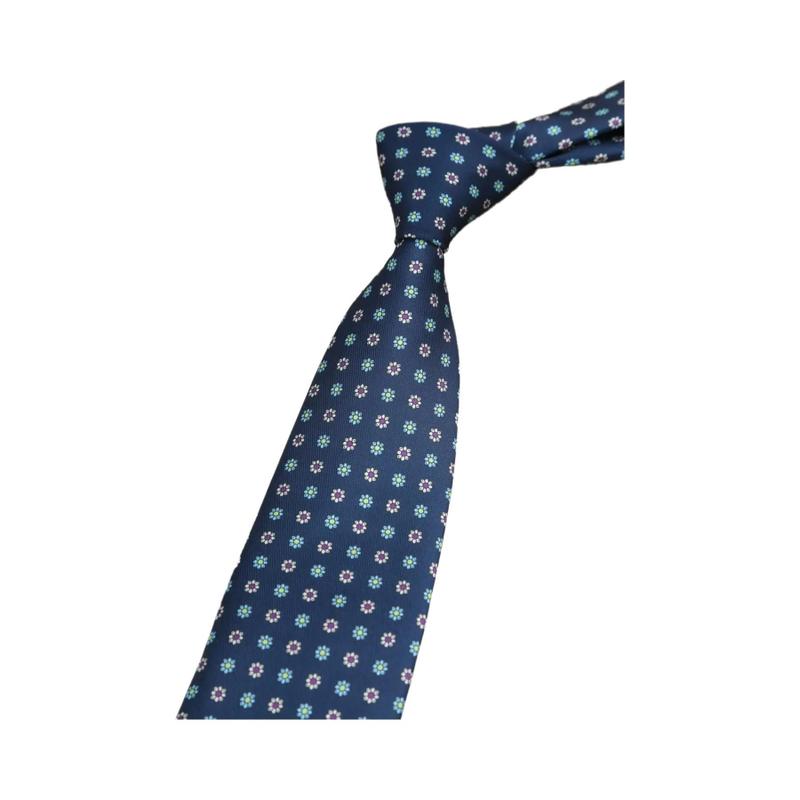 Gravata Masculina Alizeal Com Bolso Quadrado - Estampa Floral, 8cm X 150cm
