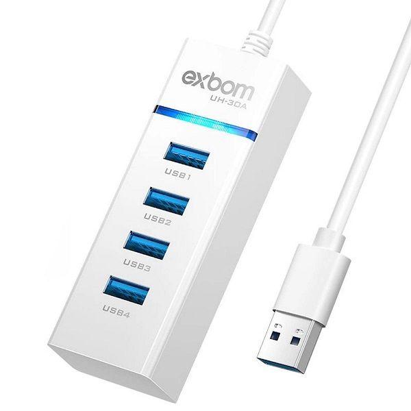 HUB USB COM 4 PORTAS 3.0 UH-30A EXBOM