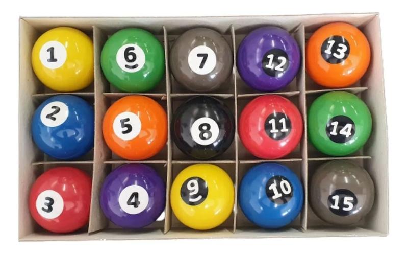 Jogo De Bola 50mm Sinuca Bilhar Numerada Numeradas Com Bolão 54mm, Magalu  Empresas