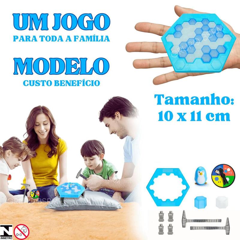 Kit 2 Jogos Brinquedo Pinguim Numa Fria Quebra Gelo Criança + Jogo Infantil  Pula Macaco Cada Macaco no seu Galho Macaquinho