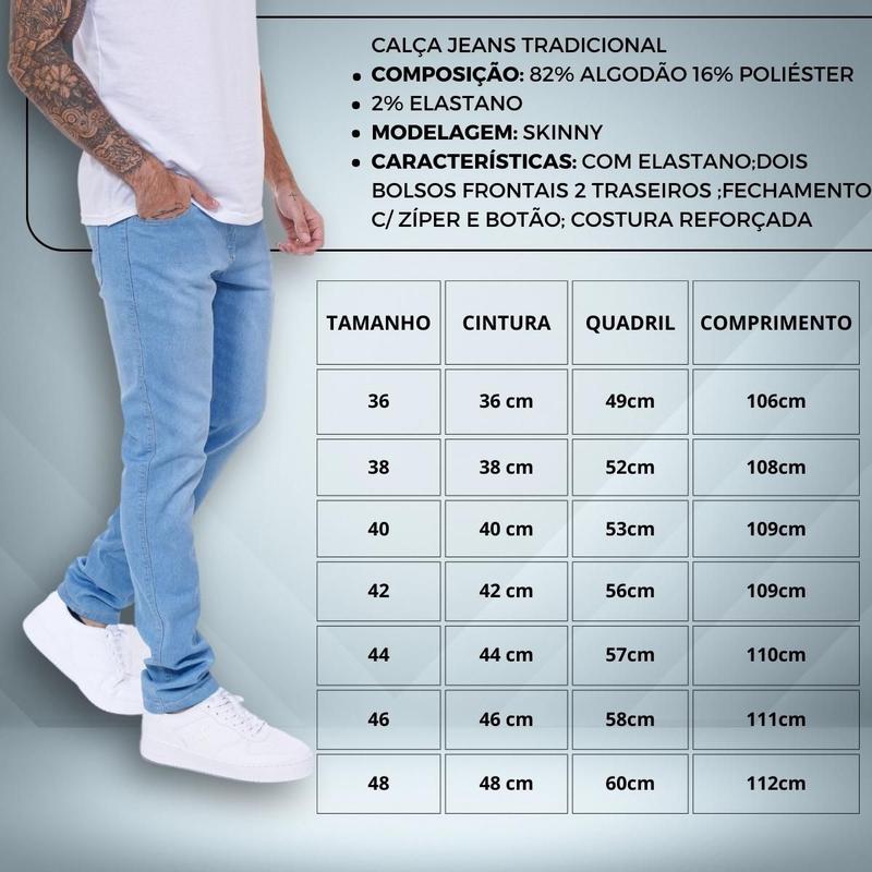 Kit Calças Masculina Jeans Skinny Masculina Lycra Daze Modas