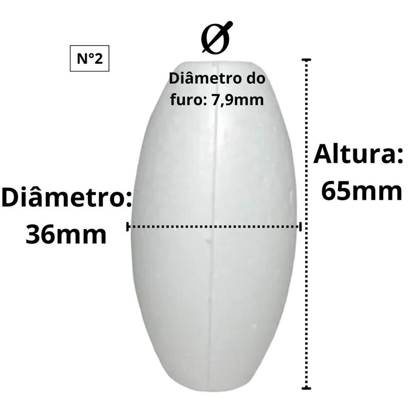 Kit 50 Bóias De Pesca CooPay - Flutuadores Encaixe Amarelo E Laranja