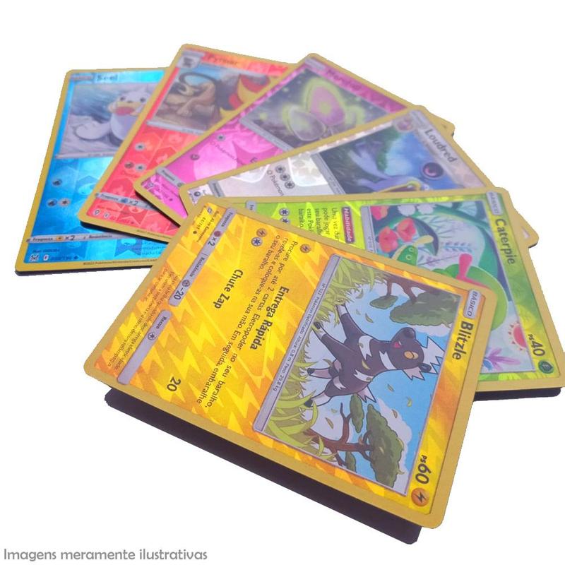 Lote 50 Cartas + 5 Foils/Reverse Foils Lendárias SEM REPETIÇÃO - Pokémon  TCG Original