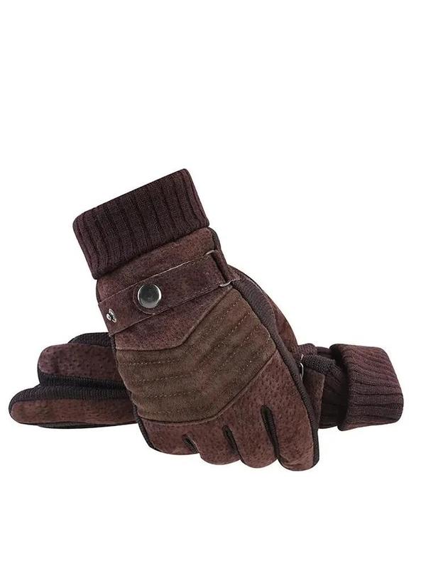 Luva Hestra Masculina Couro - Alvar Com Isolamento Térmico E Toque Tela