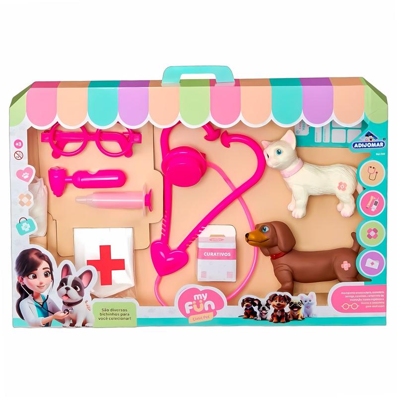 Kit De Cuidados Para Pets - Aparador De Pelos Para Cães E Gatos (Rosa)