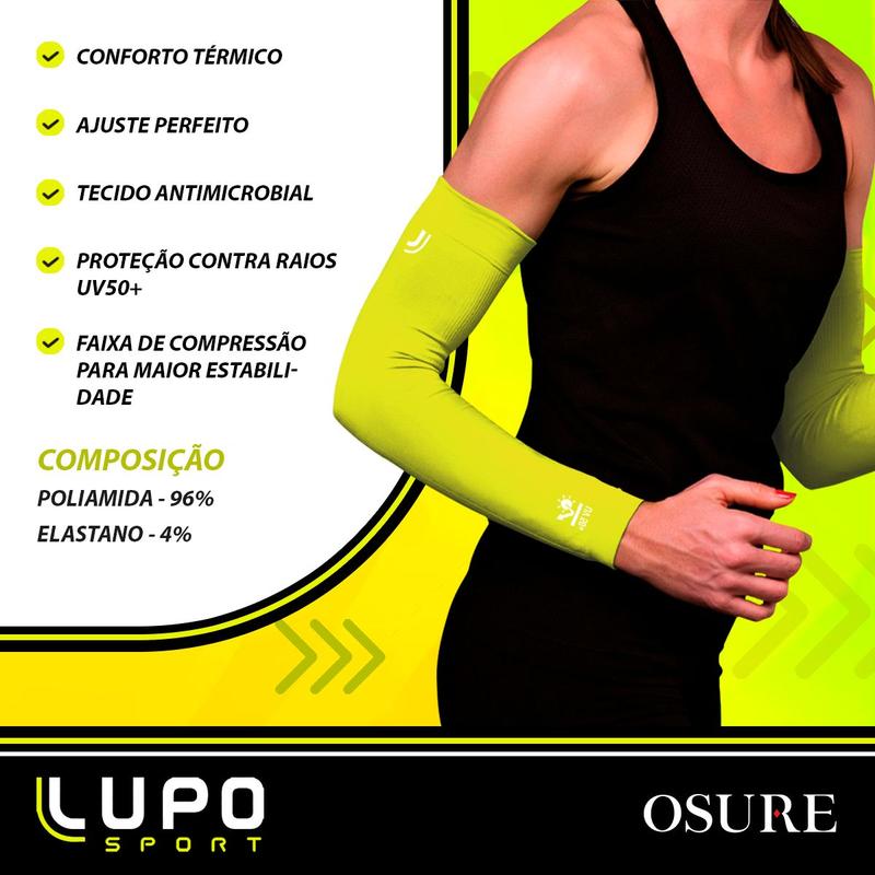 Manga De Compressão Com Proteção Solar FPS 50+ | Manga Braço E Mão Para Esportes Ao Ar Livre - Mount Tec