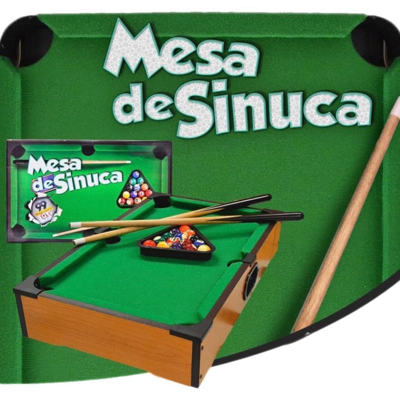 Mesa De Sinuca Mini Bilhar Jogo Brinquedo Infantil Divertido Snooker Pica  Pau Tacos Bolas - Sinuca / Bilhar Infantil - Magazine Luiza