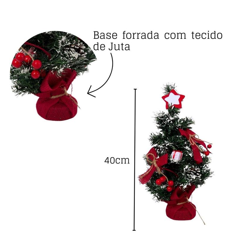 Árvore de Natal 60CM Pequena Pinheirinho Mesa Simples Decoração Envio  Imediato