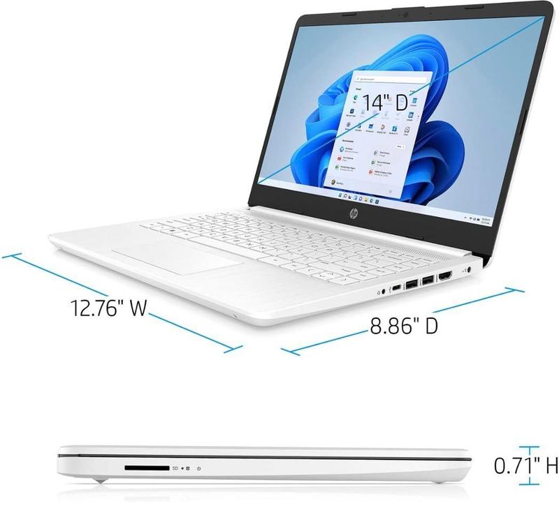 Laptop HP 14' Intel N4120 - 8GB RAM 192GB Windows 11 Para Estudantes