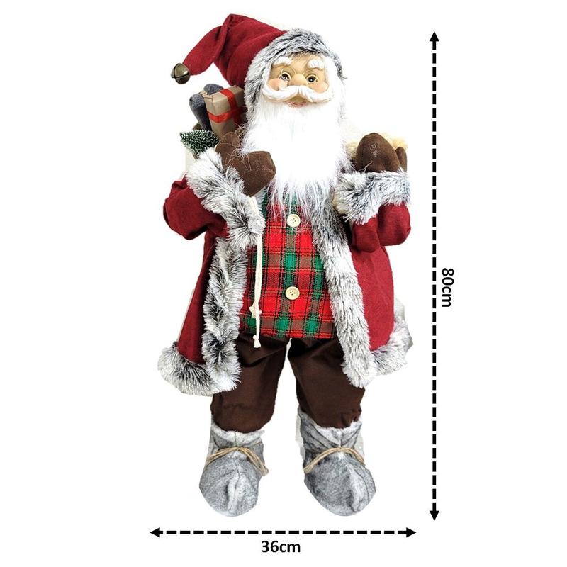 Boneco Papai Noel Tradicional na Corda - 90cm