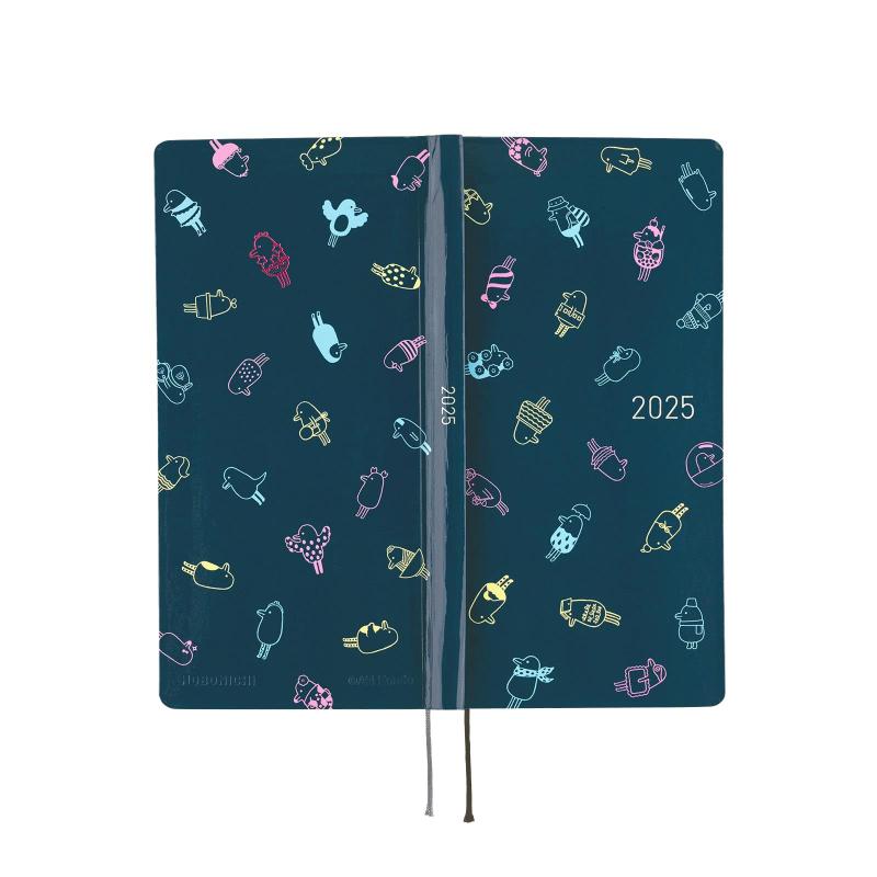 Hobonichi Techo 2025 Weeks [japonés/alto Y Delgado/abril Inicio/planificador] Línea Blanca: Negro