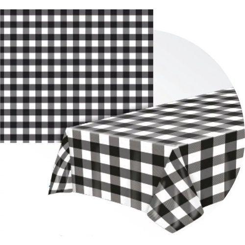 TOALHA PLASTICA XADREZ 70X70CM - 10UND