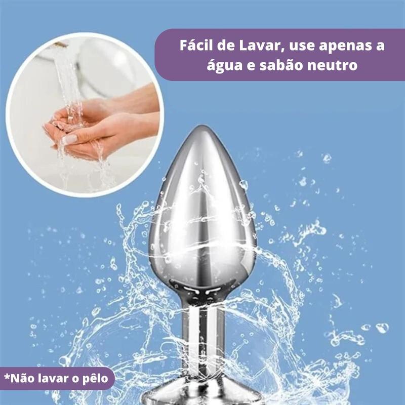 Plug Anal de Ao Inoxidvel com Rabo Cauda Brinquedo Ertico - Plug Sexual - Magazine Masterdey Plug Anal de Ao Inoxidvel com Rabo Cauda Brinquedo Ertico - Plug Sexual - Magazine Masterdey