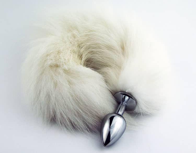 cat tail anal plug Plug Anal P Jóia Aço Cauda Rabo de Raposa e Tiara 40CM Sexshop main image 0