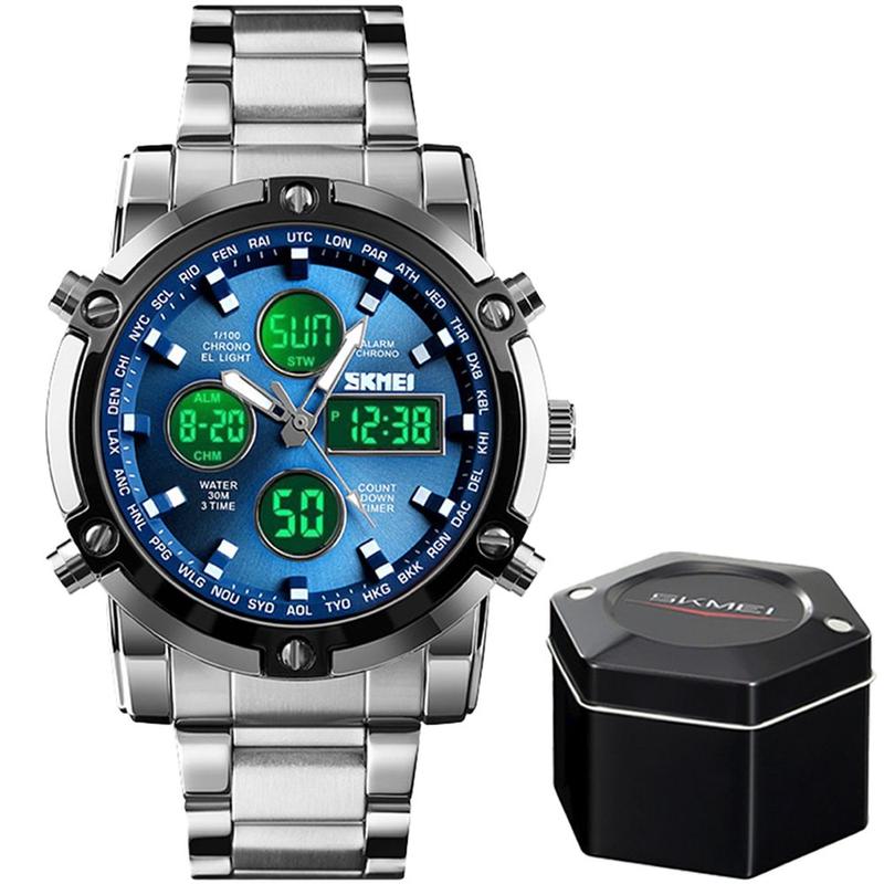 Relógio Masculino Skmei 1389 Á Prova D'água Digital Esporte Luxo