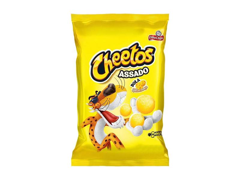 Caixa Cheetos bola Queijo Suíço com 10 unidades 37g Elma Chips