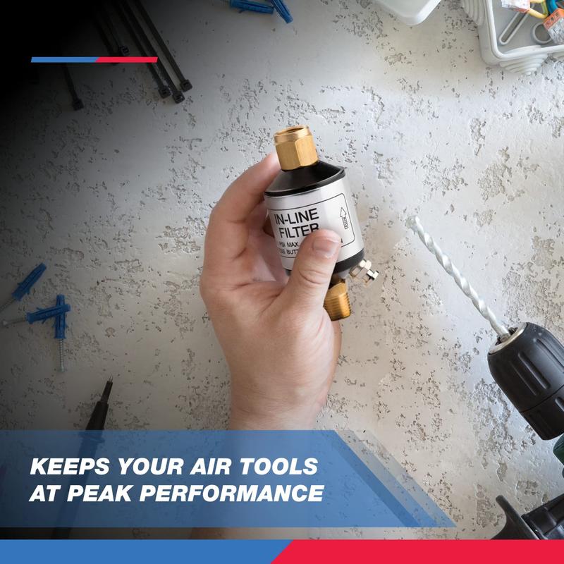 Nuevo De Alta Presión 1/4 ''separador De Aceite De Agua En Línea Manguera De Aire Filtro De La Trampa Para Compresor De La Pintura De Aerosol De Arma Neumático Partes - Historial