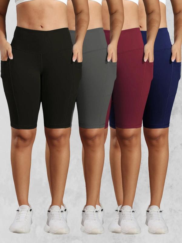 Shorts Ciclista CHRLEISURE Feminino - Cintura Alta Bolsos