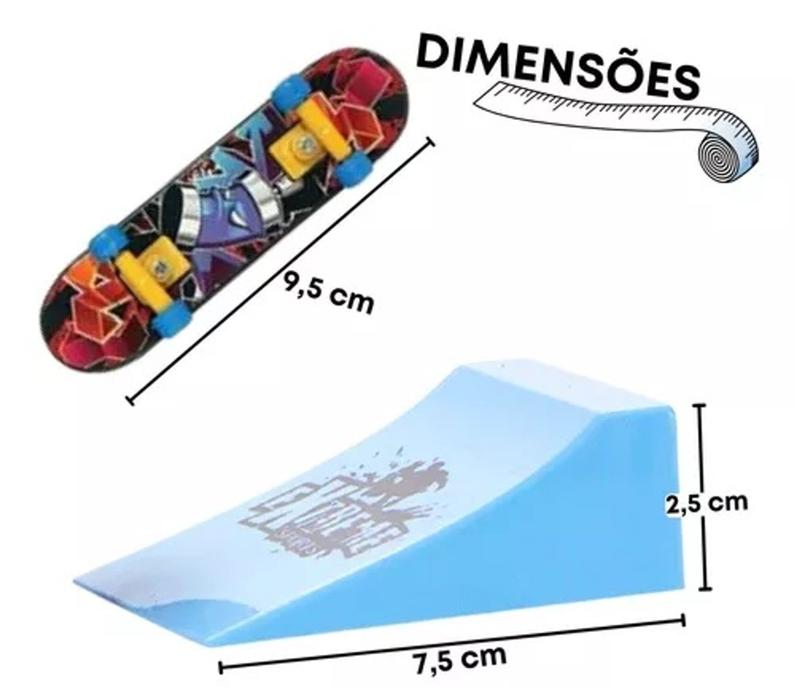 Brinquedo Skate De Dedo Com Rampa Obstáculo X-Trick