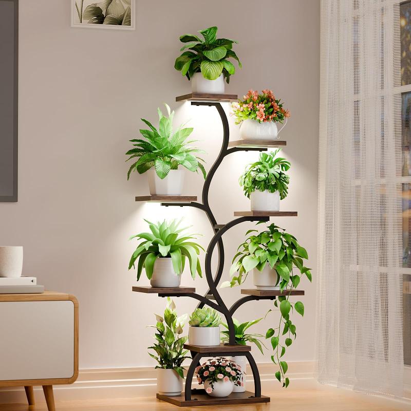 Suporte Plantas VonDream - Metal, 2 Camadas, Design Moderno Para Cantos