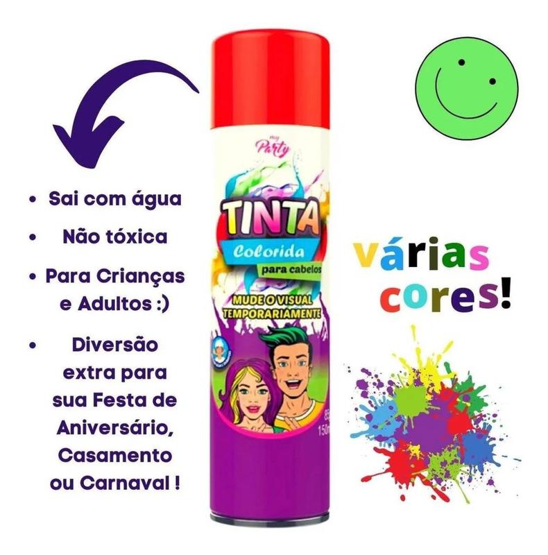 Tinta Temporária para Cabelo Dourada - 120ml - Extra Festas