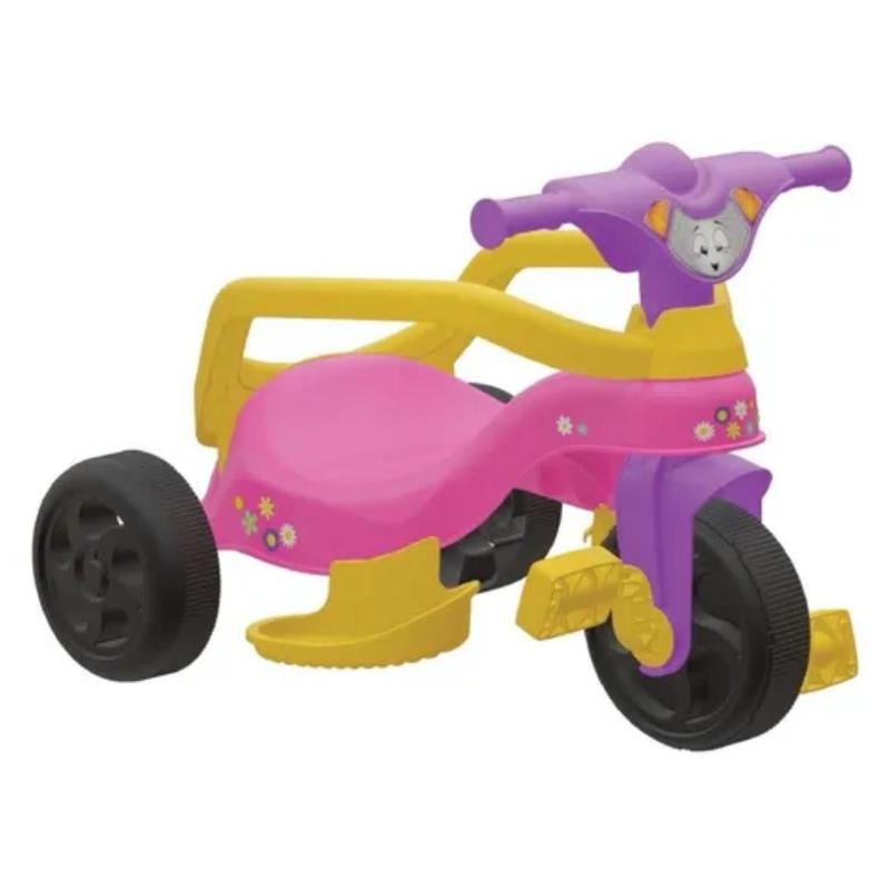 Triciclo Motoca Infantil Menina Com Aro Protetor Rosa Totoca