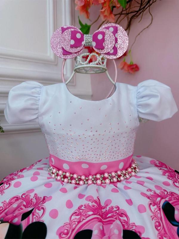 minnie mouse birthday dress for 1 year old 1st Vestido Disney Vestido Infantil Minnie Vermelho Branco Aniversário Imperio Kids Tutu