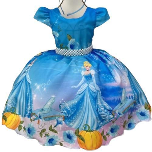 Vestido Infantil Princesa Cinderela Luva E Saiote De Armação - Loja Moda  Sunset - o melhor da Moda Feminina.