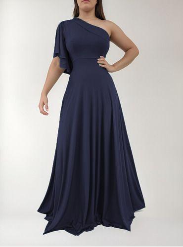 Vestido Longo Godê Para Madrinha Casamento Festa Formatura