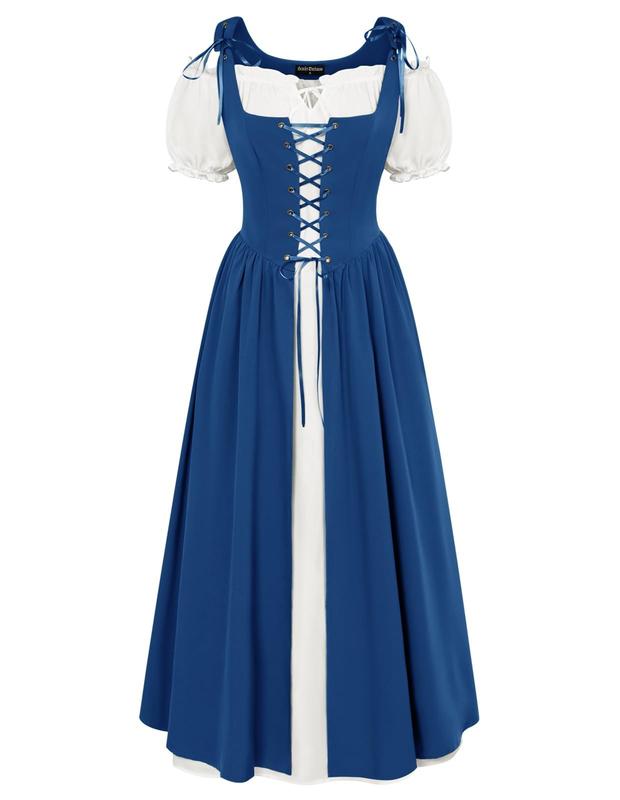 Vestido Medieval Scarlet Darkness Renaissance Fairy Blue XL