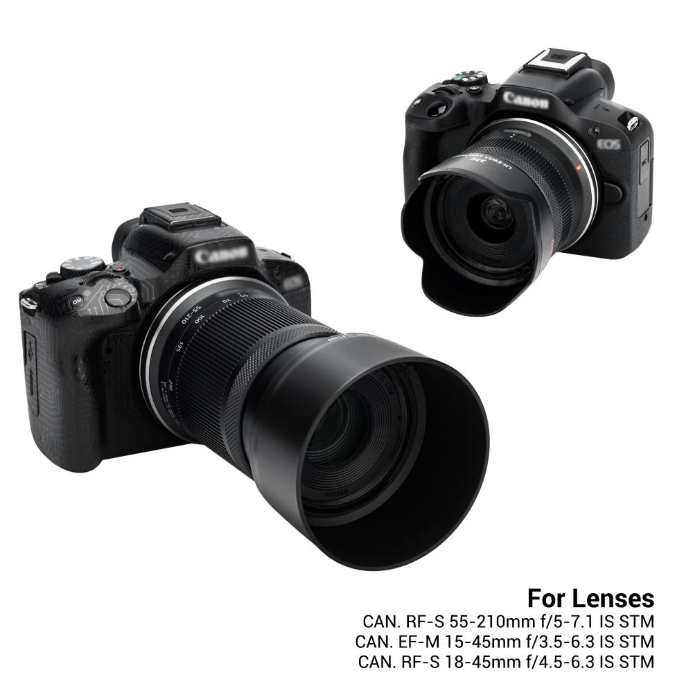 (1+1) Kit de lente dupla JJC para Canon R50 R100 R100 RF-S 18-45 mm F4.5-6.3 é STM e RF-S 55-210 mm F5-7.1...