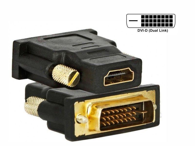 Adaptador Conector Dvi Digital 24+1 Macho Para Hdmi Fêmea